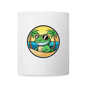 Lizard Funny Cartoon Summer Beach Sunglasses Cool - Mug - white - Front