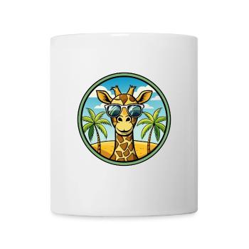 Giraffe Lustige Cartoon Sommer Strand Sonnenbrille Cool - Tasse - Weiß - Vorne