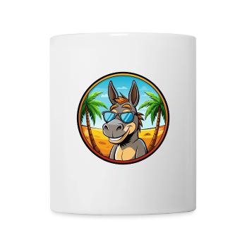 Donkey Funny Cartoon Summer Beach Sunglasses Cool - Mug - white - Front