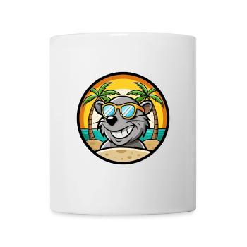Ratte Lustige Cartoon Sommer Strand Sonnenbrille Aufkleber - Tasse - Weiß - Vorne