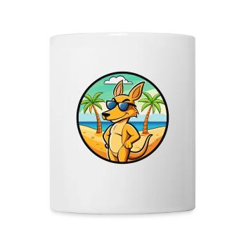 Kangaroo Funny Cartoon Summer Beach Sunglasses - Mug - white - Front