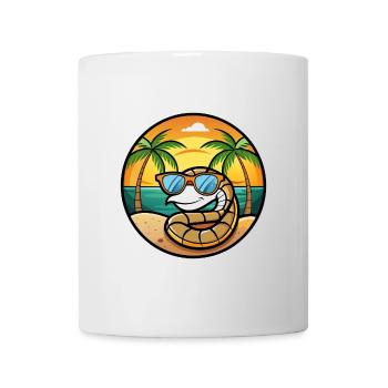 Snake Funny Cartoon Summer Beach Sunglasses Cool - Mug - white - Front