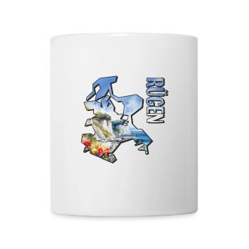 Watercolor Map Rügen - Mug - white - Front