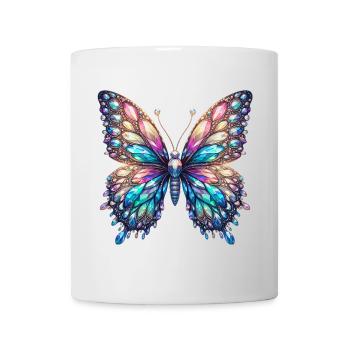 Butterfly, Diamond, Diamonds, Crystals, Crystal - Mug - white - Front