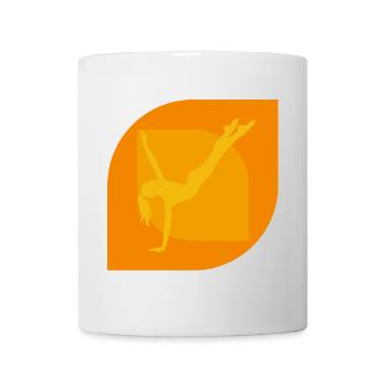 Entraînement de gymnastique Gymnastique en équilibre sur les mains - Mug blanc - blanc - Devant
