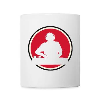 DJ Techno - Tasse - Weiß - Vorne