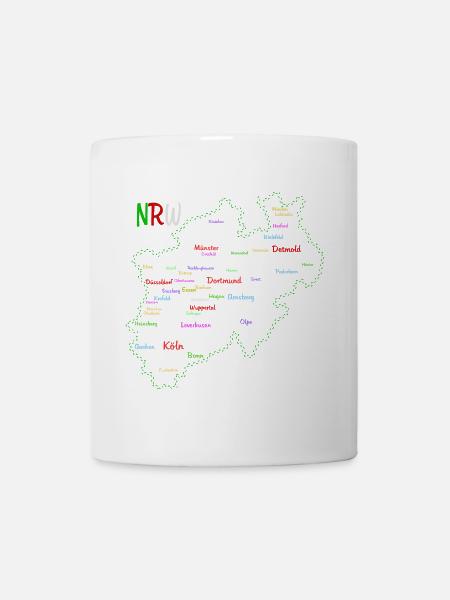 Lustige NRW Karte - Tasse - Weiß
