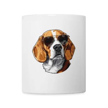 Beagle, Dog, Sunglasses, Summer - Mug - white - Front