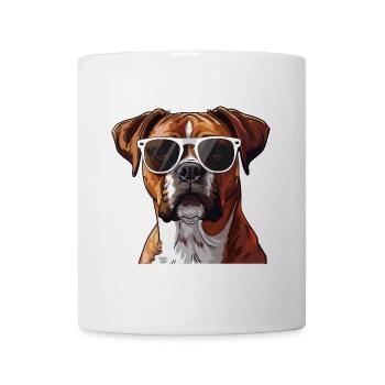 German Boxer, Dog, Sunglasses, Summer - Mug - white - Front