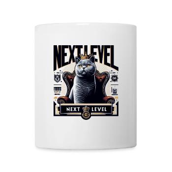 BKH Britisch Kurzhaar Blue Katze Königssessel - Tasse - Weiß - Vorne