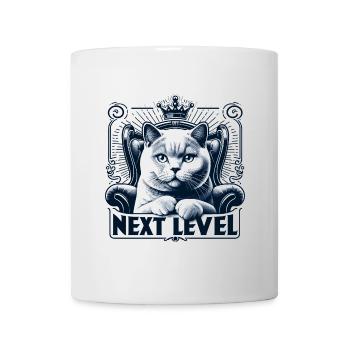 BKH Britisch Kurzhaar Blue Katze Königssessel - Tasse - Weiß - Vorne