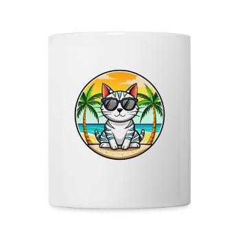 Amerikanische Kurzhaarkatze Rasse Cartoon Sonnenbrille - Tasse - Weiß - Vorne