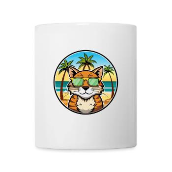 Lunettes de soleil California Spangled Cat Breed Cartoon - Mug blanc - blanc - Devant