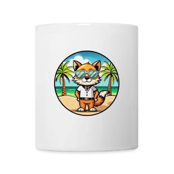 Javanische Katzenrasse Cartoon Sonnenbrille Strand - Tasse - Weiß - Vorne