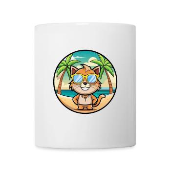 Pixie Bob Cat Breed Cartoon Sunglasses Beach - Mug - white - Front