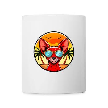 Lunettes de soleil de dessin animé Devon Rex Redon Rex Race Beach - Mug blanc - blanc - Devant