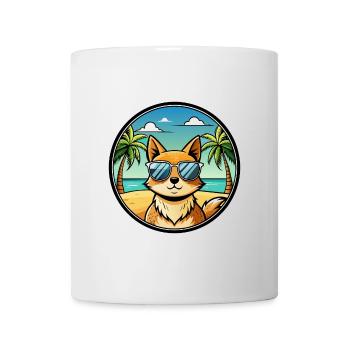 Tonkinois Race Chat Dessin Animé Lunettes De Soleil Plage - Mug blanc - blanc - Devant