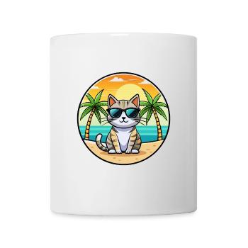 Amerikanische Kurzhaarkatze Rasse Cartoon Sonnenbrille - Tasse - Weiß - Vorne