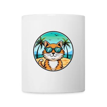 Lunettes de soleil California Spangled Cat Breed Cartoon - Mug blanc - blanc - Devant