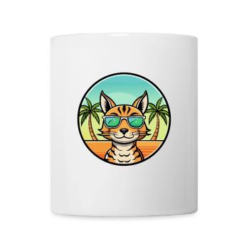 Ocicat Breed Cartoon Sonnenbrille Strand - Tasse - Weiß - Vorne