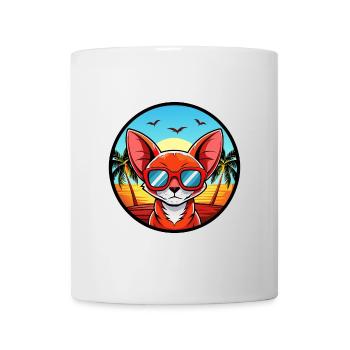 Lunettes de soleil de dessin animé Devon Rex Redon Rex Race Beach - Mug blanc - blanc - Devant