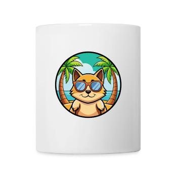 Tonkinois Race Chat Dessin Animé Lunettes De Soleil Plage - Mug blanc - blanc - Devant