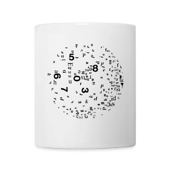 Zahlen und Buchstaben - Tasse - Weiß - Vorne