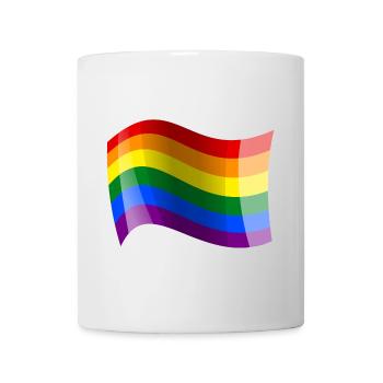 Waving rainbow flag - Mug - white - Front