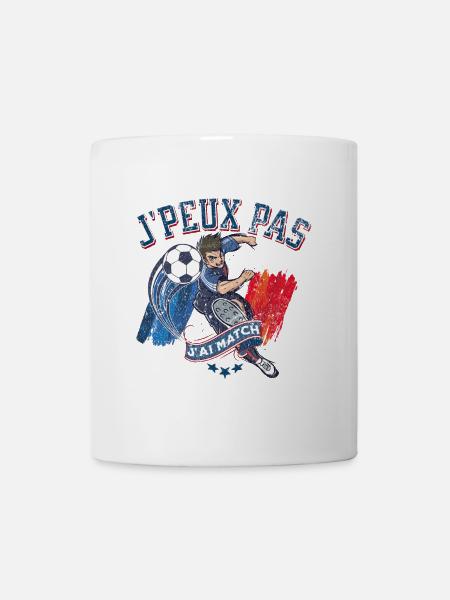 J peux pas j ai match 1 - Mug blanc - blanc