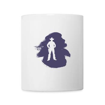 Cowboy Sattel Cowboystiefel - Tasse - Weiß - Vorne