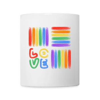 Rainbow Love Brush Art - Mug - white - Front