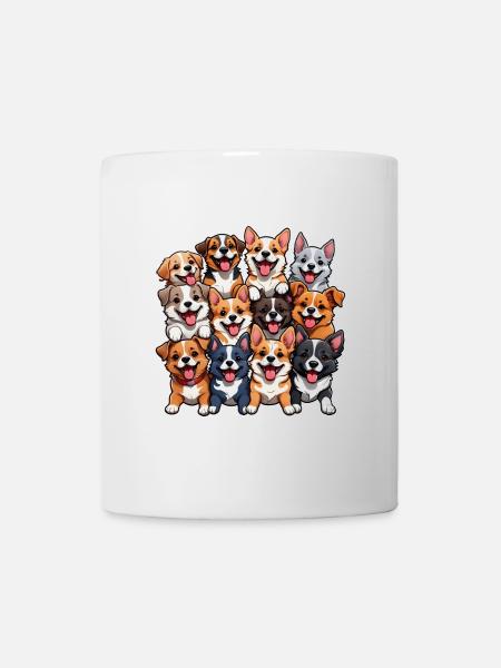 Happy Dogs Collage - Mug - white