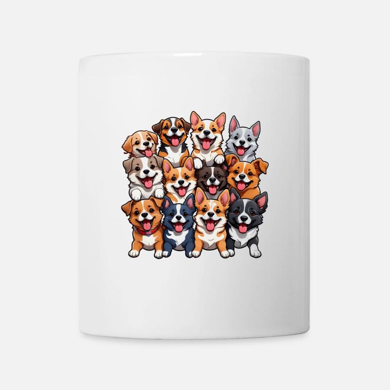 Happy Dogs Collage - Tasse - Weiß