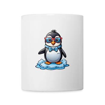 Pinguin mit Brille - Tasse - Weiß - Vorne