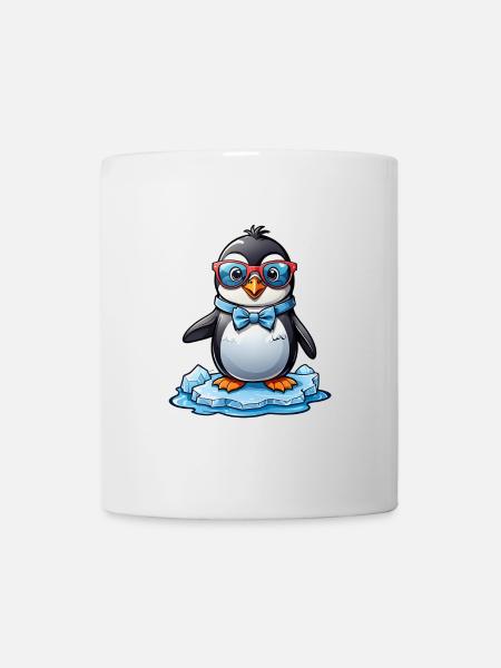 Penguin with Glasses - Mug - white