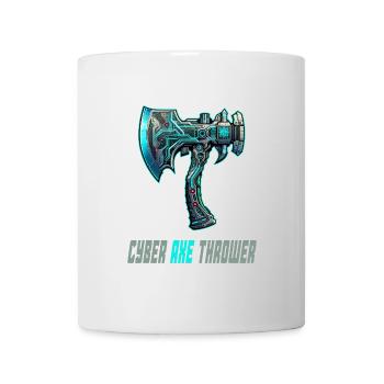 Hache à lancer une cyberhache, design sportif - Mug blanc - blanc - Devant