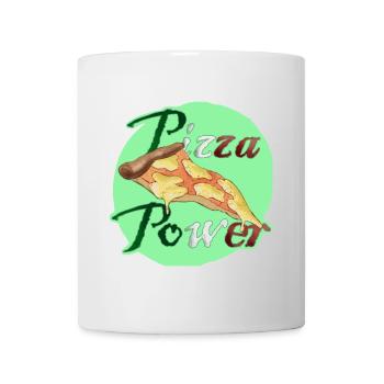 Pizza Power Super Powers Energy Slice UK - Mug - white - Front