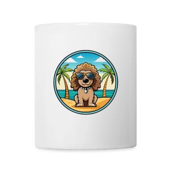 Épagneul d’eau américain race de chien dessin animé plage - Mug blanc - blanc - Devant