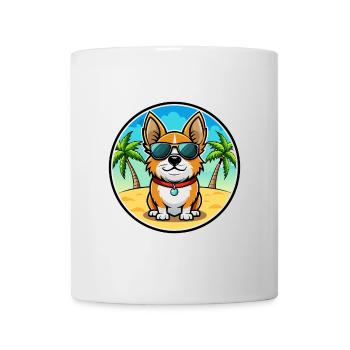 Österreichische Brandlbracke Hunderasse Cartoon Sonnenbrille - Tasse - Weiß - Vorne