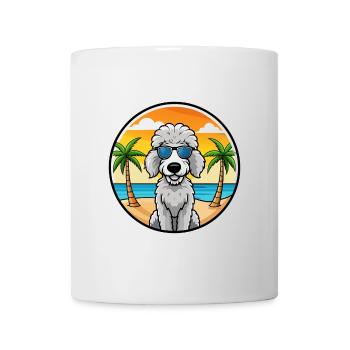 Bedlington Terrier Hunderasse Cartoon Sonnenbrille - Tasse - Weiß - Vorne
