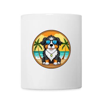 Berner Laufhund Dog Breed Cartoon Sunglasses Beach - Mug - white - Front
