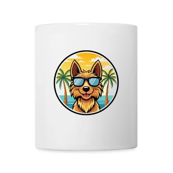 Australian Terrier Hunderasse Cartoon Sonnenbrille - Tasse - Weiß - Vorne