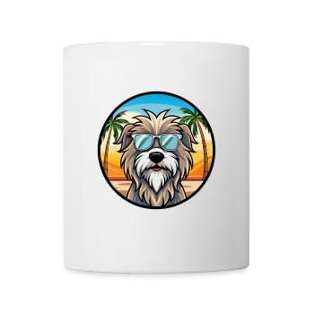 Bergamasco Shepherd Dog Breed Cartoon Sunglasses - Mug - white - Front