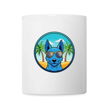 Lunettes de soleil de dessin animé Blue Thai Ridgeback Dog Breed - Mug blanc - blanc - Devant