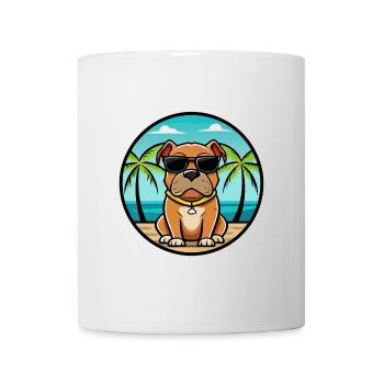 Boerboel Dog Breed Cartoon Sunglasses Beach - Mug - white - Front