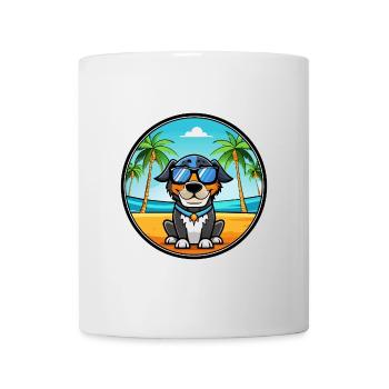 Bluetick Coonhound Dog Breed Cartoon Sunglasses - Mug - white - Front