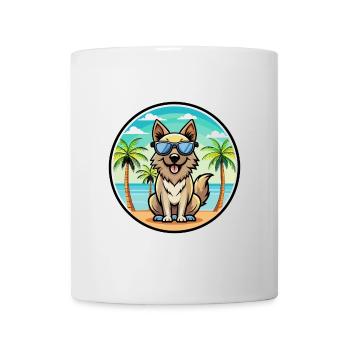 Carpathian Shepherd Dog Breed Cartoon Sunglasses - Mug - white - Front