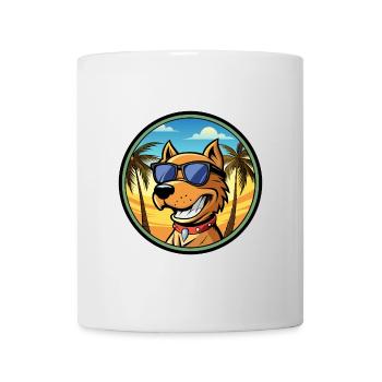 Kanarische Warren Hound Hunderasse Cartoon Sonnenbrille - Tasse - Weiß - Vorne