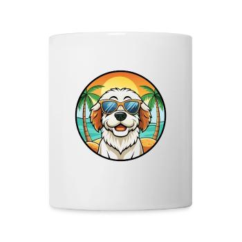 Clumber Spaniel Dog Breed Cartoon Sunglasses Beach - Mug - white - Front