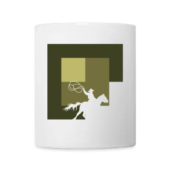 Selle de cow-boy Lasso - Mug blanc - blanc - Devant